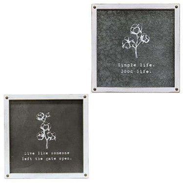 Simple Life, Good Life Easel, 2 Asst. - The Fox Decor